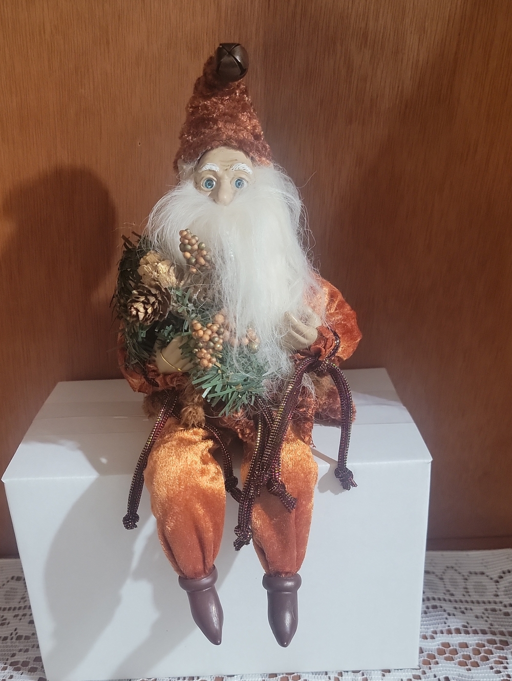 Autumn Elf Fairy Holding Bouquet Of Pine Cones